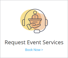 Professional Services Request site shows the Request Event Services section