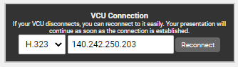 Reconnect VCU controls