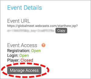 Manage Access option circled